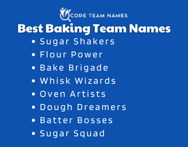 Best Baking Team Names