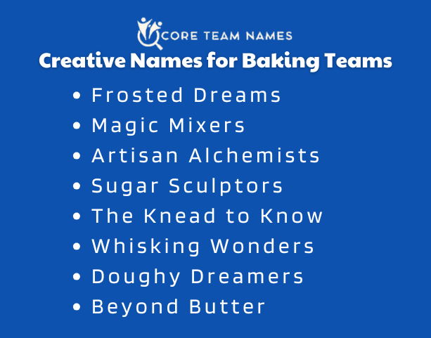 Creative Names for Baking Teams