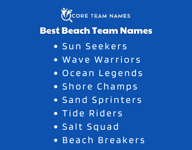 Best Beach Team Names