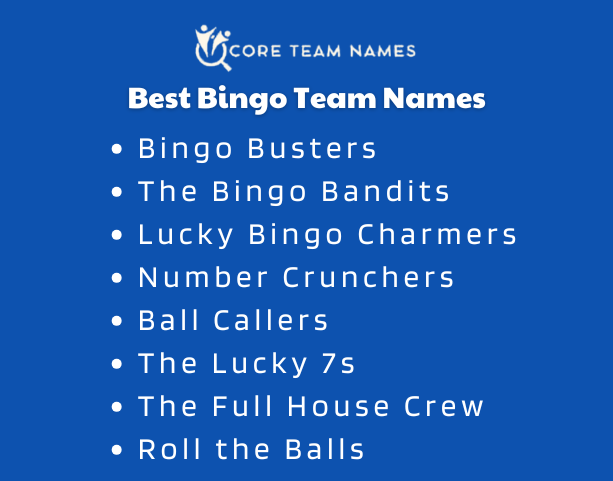 Best Bingo Team Names
