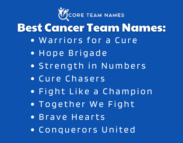 Best Cancer Team Names