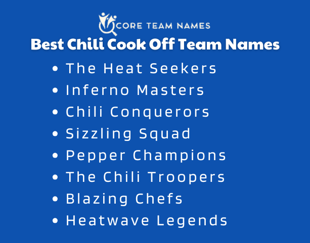 Best Chili Cook Off Team Names