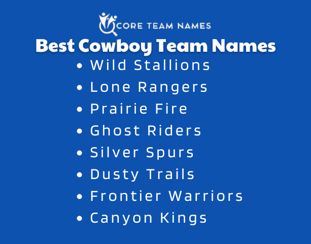 Best Cowboy Team Names