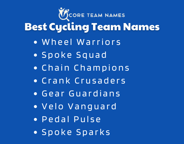 Best Cycling Team Names