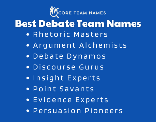 Best Debate Team Names