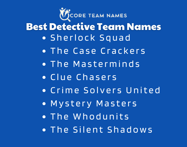 Best Detective Team Names