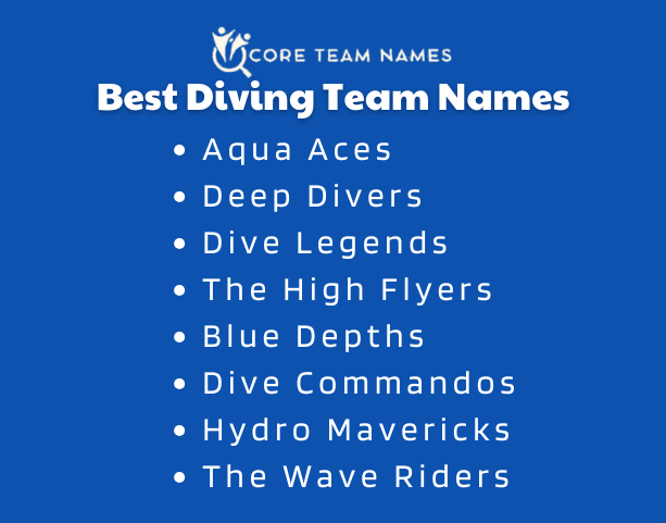 Best Diving Team Names