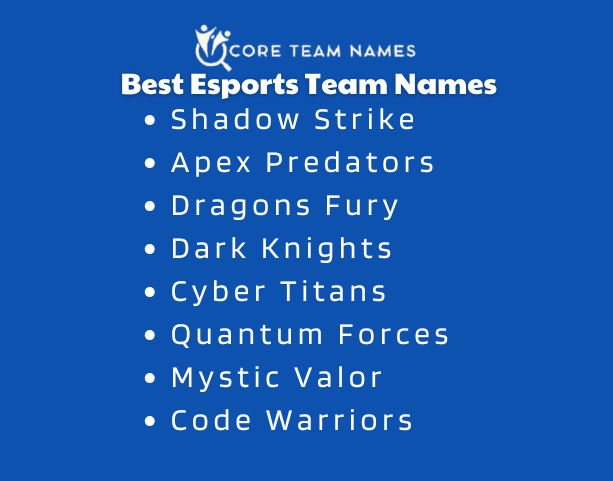 Best Esports Team Names