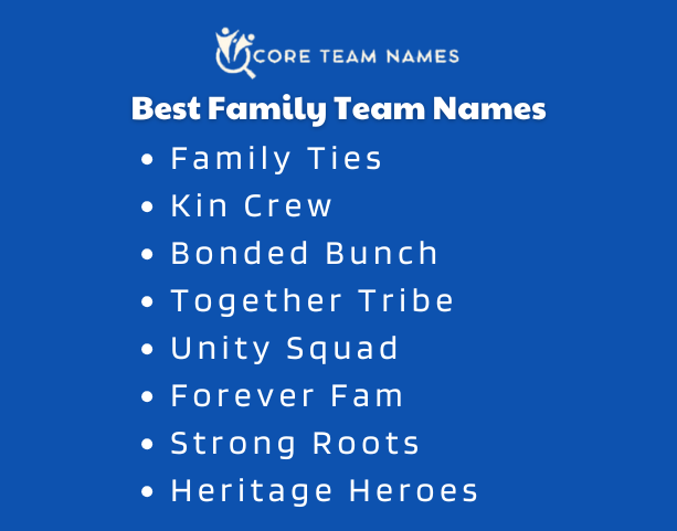 Best Family Team Names