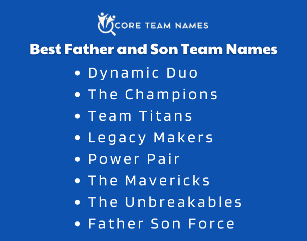 Best Father and Son Team Names