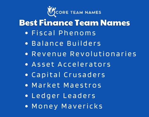 Best Finance Team Names