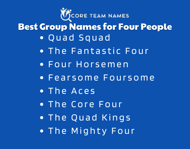 Best Group Names for Four People
