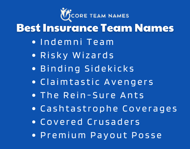 Best Insurance Team Names