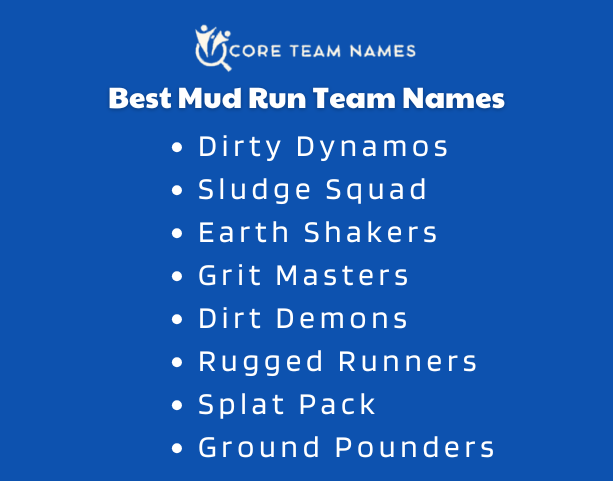 Best Mud Run Team Names