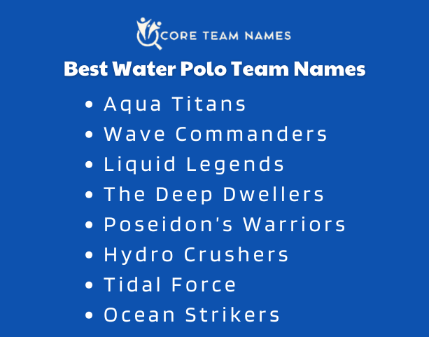 Best Water Polo Team Names
