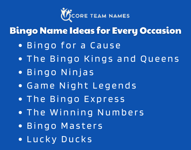 Bingo Name Ideas for Every Occasion