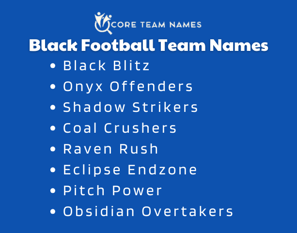 Black Football Team Names