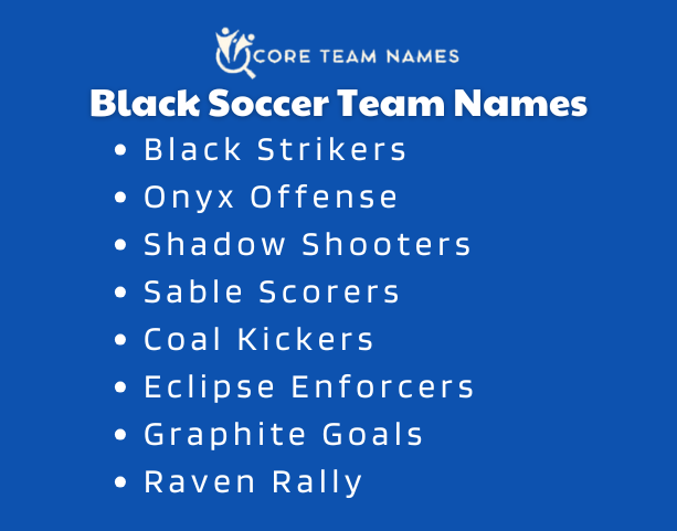 Black Soccer Team Names