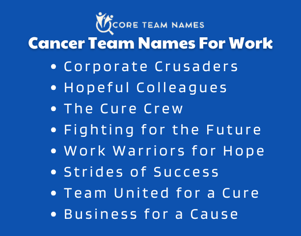 Cancer Team Names For Work