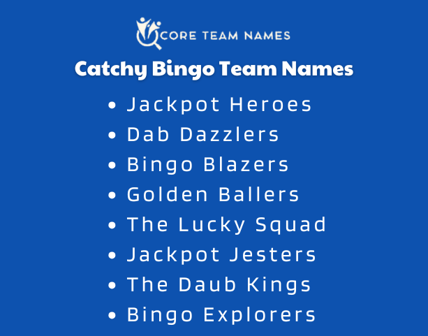 Catchy Bingo Team Names