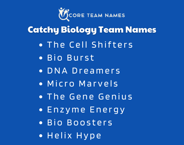 Catchy Biology Team Names