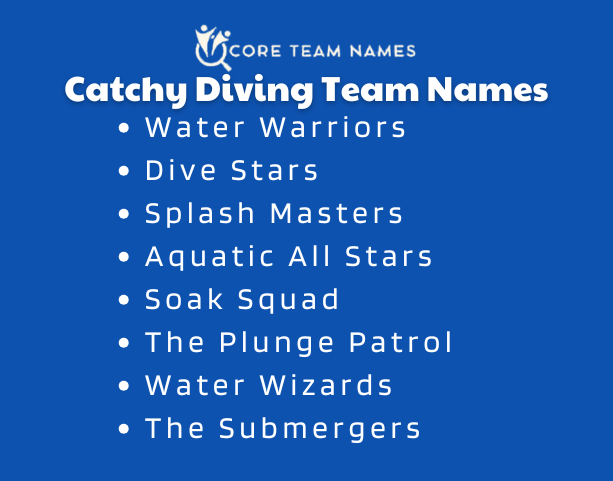 Catchy Diving Team Names
