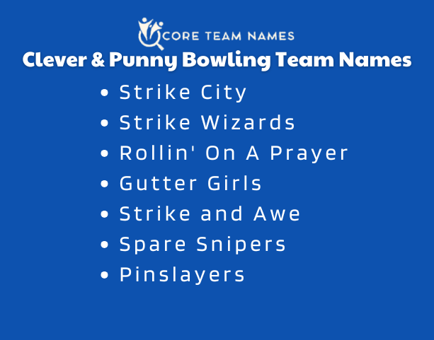 Clever & Punny Bowling Team Names