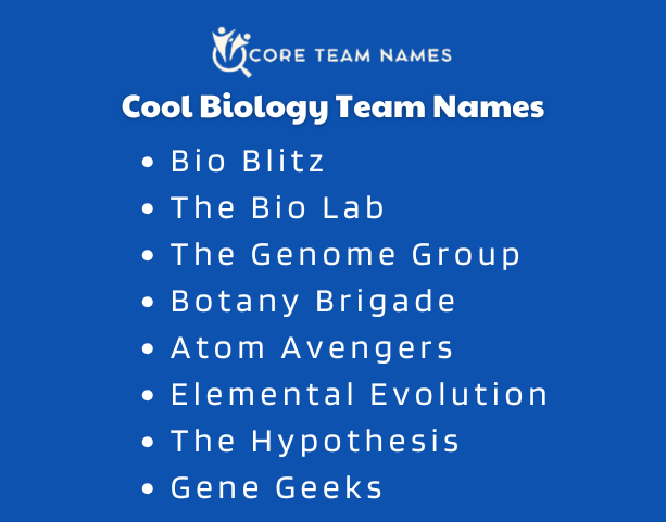 Cool Biology Team Names