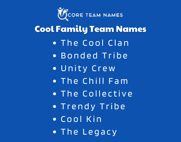 Cool Family Team Names