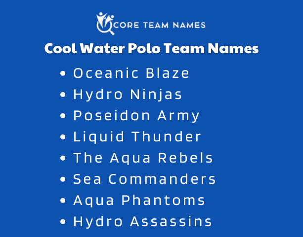Cool Water Polo Team Names