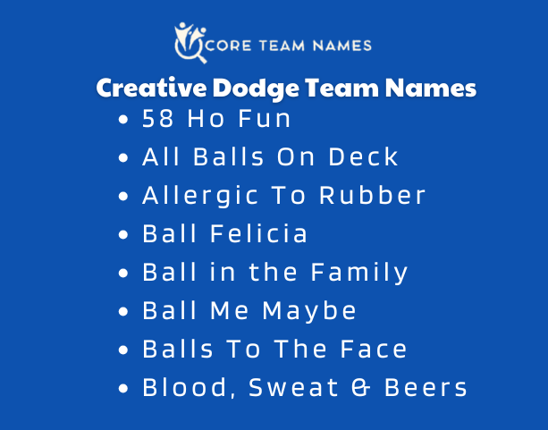 Creative Dodge Team Names