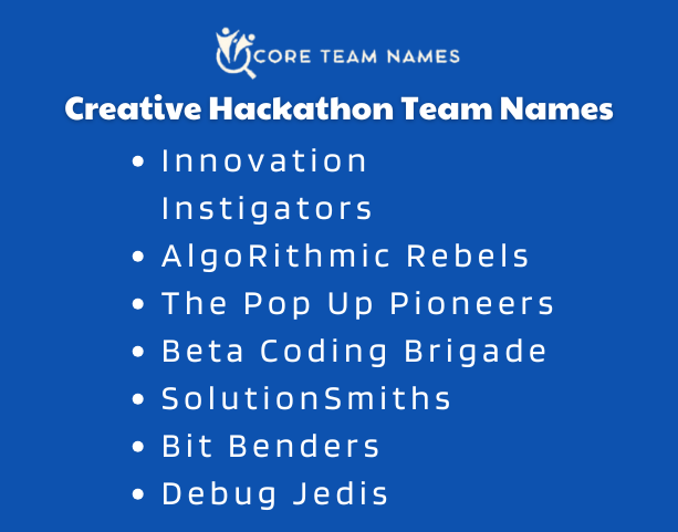 Creative Hackathon Team Names