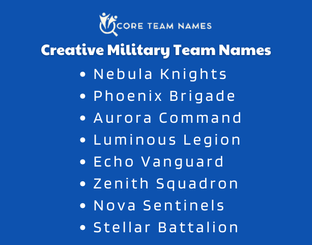 Creative Military Team Names