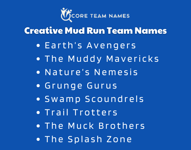 Creative Mud Run Team Names