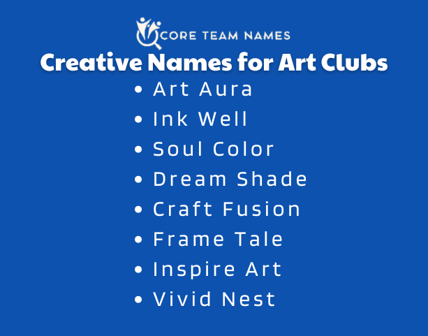 Creative Names for Art Clubs