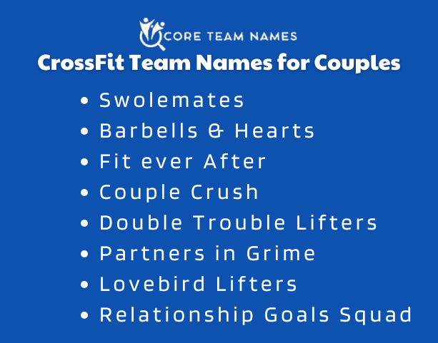CrossFit Team Names for Couples