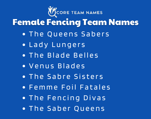 Female Fencing Team Names