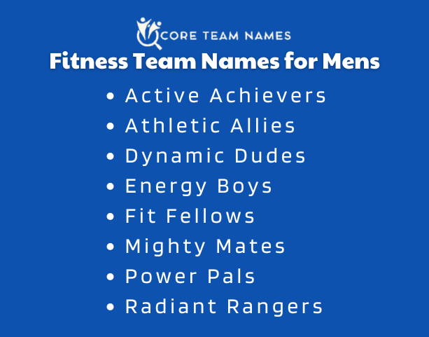 Fitness Team Names for Mens