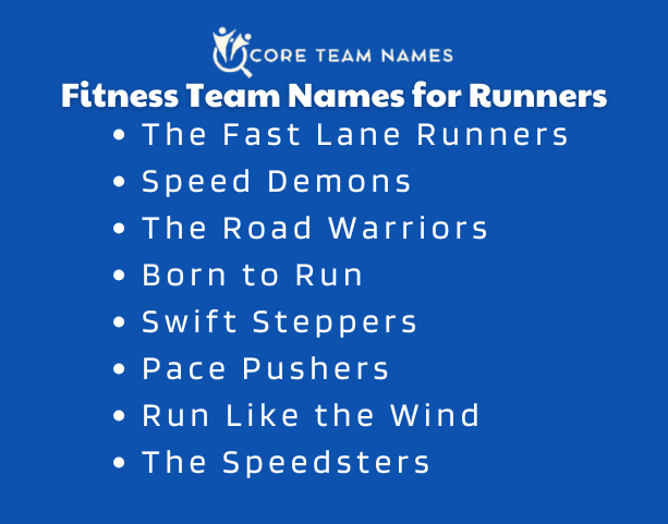 Fitness Team Names for Runners