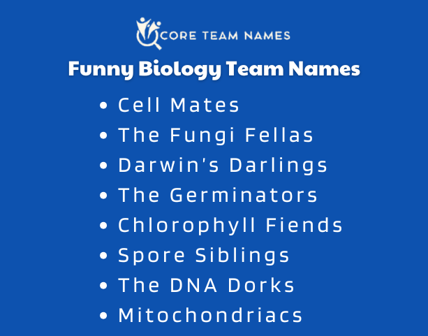 Funny Biology Team Names