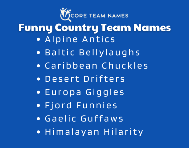 Funny Country Team Names