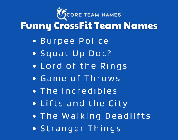 Funny CrossFit Team Names