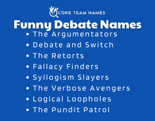 Funny Debate Names