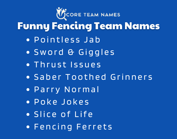 Funny Fencing Team Names
