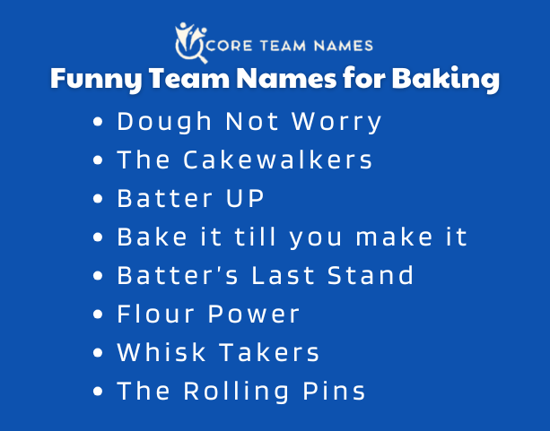 Funny Team Names for Baking