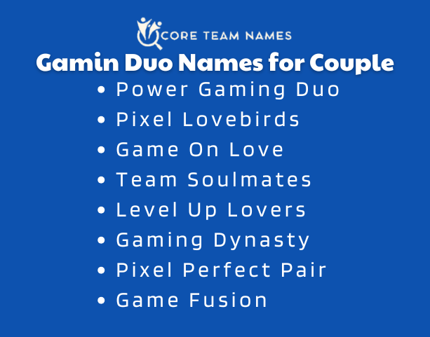 Gamin Duo Names for Couple