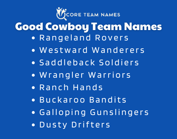 Good Cowboy Team Names