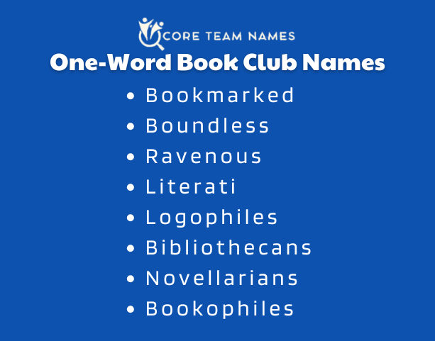One-Word Book Club Names