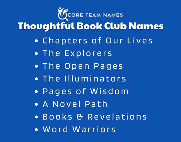 Thoughtful Book Club Names