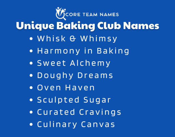 Unique Baking Club Names